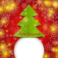 Christmas tree vector greeting card Royalty Free Stock Photo