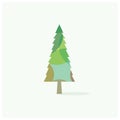 Christmas Tree vector icon, beautiful and colorful tree logo design. Royalty Free Stock Photo