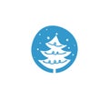 Christmas Tree vector icon illustration