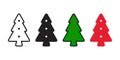 Christmas tree vector icon Santa Claus plant wood forest biscuit cracker character cartoon symbol illustration doodle design Royalty Free Stock Photo