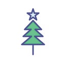 Christmas tree Vector icon which can easily modify or edit Royalty Free Stock Photo