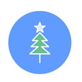 Christmas tree Vector icon which can easily modify or edit Royalty Free Stock Photo