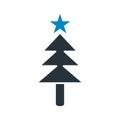 Christmas tree Vector icon which can easily modify or edit Royalty Free Stock Photo