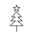 Christmas tree Vector icon which can easily modify or edit Royalty Free Stock Photo