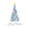 Christmas tree card vector image Royalty Free Stock Photo