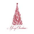 Christmas tree card vector Royalty Free Stock Photo