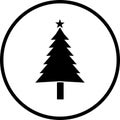 Christmas tree vector symbol