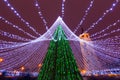 Christmas tree in Vilnius, Lithuania Royalty Free Stock Photo