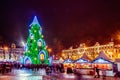 Christmas tree in Vilnius Lithuania 2015 Royalty Free Stock Photo