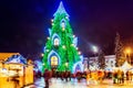 Christmas tree in Vilnius Lithuania 2015