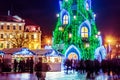 Christmas tree in Vilnius Lithuania 2015 Royalty Free Stock Photo