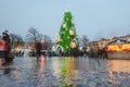 Christmas tree in Vilnius Lithuania 2015 Royalty Free Stock Photo