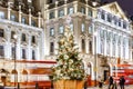 Christmas tree on Waterloo place in 2016, London Royalty Free Stock Photo