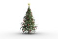 Christmas tree on white background Royalty Free Stock Photo