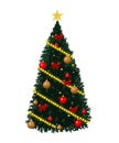 Christmas tree hand drawn illustration Royalty Free Stock Photo