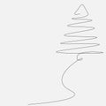 Christmas tree on white background vector illustration Royalty Free Stock Photo