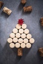 Christmas tree from wine corks Royalty Free Stock Photo