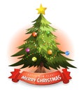 Christmas Tree With Wishes Banner