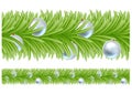 Christmas Tree Baubles Wreath Garland Design Royalty Free Stock Photo