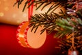 Christmas tree with a Xmas drum Royalty Free Stock Photo