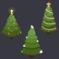 Christmas tree vector illustration background graphics for the winter holidays Royalty Free Stock Photo