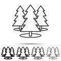 Christmas trees icon in different shapes. Simple thin line, outline vector of camp icons for ui and ux, website or mobile Royalty Free Stock Photo