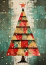 Christmas trees Illustration on Childrens Christmas greeting card. Childrens Christmas greeting card Vertical theme. For banners,