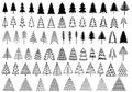 72 Christmas trees, vector set Royalty Free Stock Photo