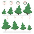 Christmas Trees Production Vector Infographics Royalty Free Stock Photo