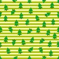 Christmas trees seamless background