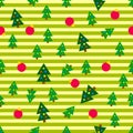 Christmas trees seamless background