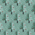 Christmas trees seamless pattern Royalty Free Stock Photo