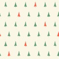 Christmas trees seamless pattern