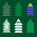 2-Christmas trees set-2 Royalty Free Stock Photo