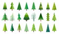 Christmas trees. Sketch a Doodle pine tree. Illustration hand drawn art