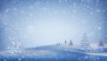 Winter landscape. Snow-covered Christmas trees on the mountain slopes. Christmas mood. Winter background Royalty Free Stock Photo
