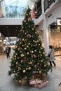 Christmas treet decoration in Amager center in Copenhagen