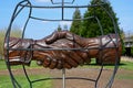 Christmas Truce memorial at the National Memorial Arboretum, Alrewas.