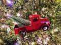 Christmas truck ornament