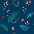 Christmas twigs and berries seamless pattern. Merry Christmas, Happy New Year background for greeting cards, wrapping papers.