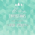 Christmas typographic label for Xmas and New Year Royalty Free Stock Photo