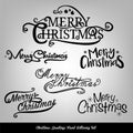 Christmas typography collection for card design