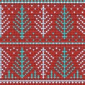 Christmas ugly sweater red seamless pattern