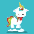 CHRISTMAS UNICORN STRAIGHT 05 Royalty Free Stock Photo