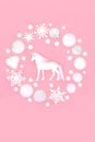 Christmas Unicorn and White Bauble Wreath Decoration