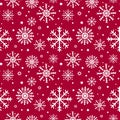 Christmas vector background. Winter snowflakes seamless pattern. Easy to edit template for wallpaper, wrapping paper