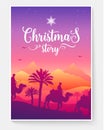 Christmas vector brochure cards set. magi travel template of flyear, magazines, poster, book cover, banners. Landscape Royalty Free Stock Photo