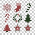 Christmas Vector Elements Pack for Designers Royalty Free Stock Photo