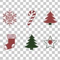 Christmas Vector Elements Pack for Designers Royalty Free Stock Photo