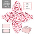 Christmas vector gift packaging template.